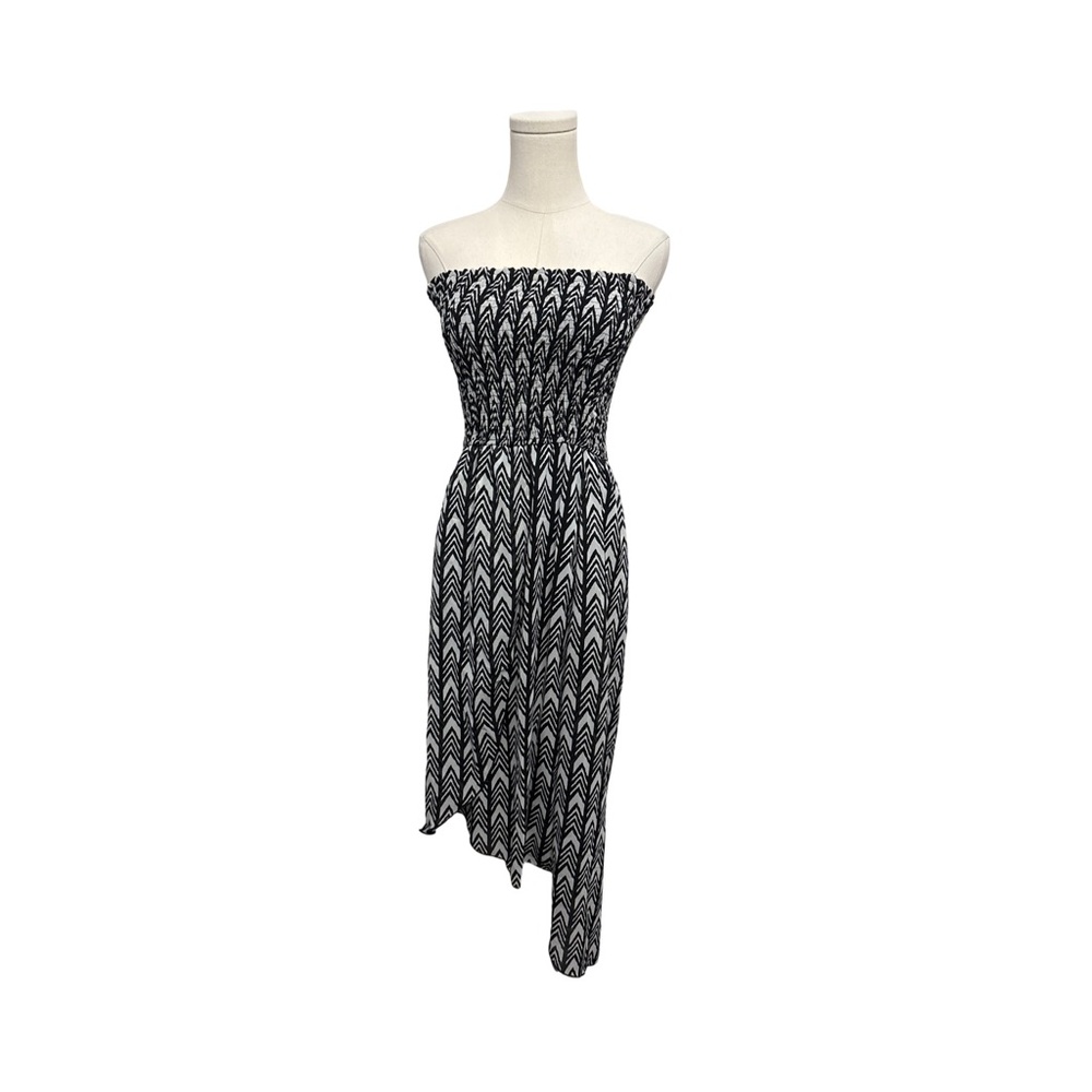 Ardene Black and White Strapless Dress - size S